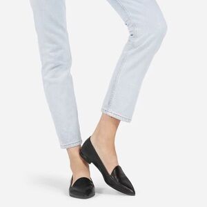 EVERLANE The Modern Point Black Leather Loafers